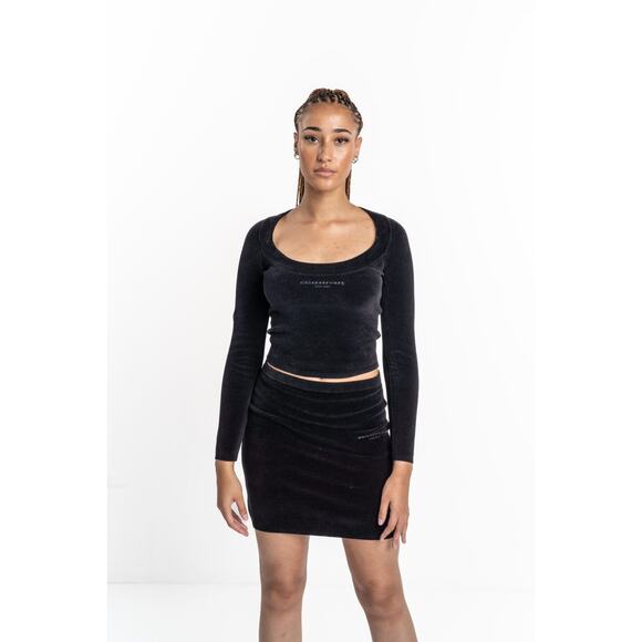 Alexander Wang Logo Scoop Neck Long Sleeve Sweater Top Designer Authentic Small - Picture 2 of 12